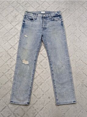 MOTHER Light Blue Washed Denim Jeans